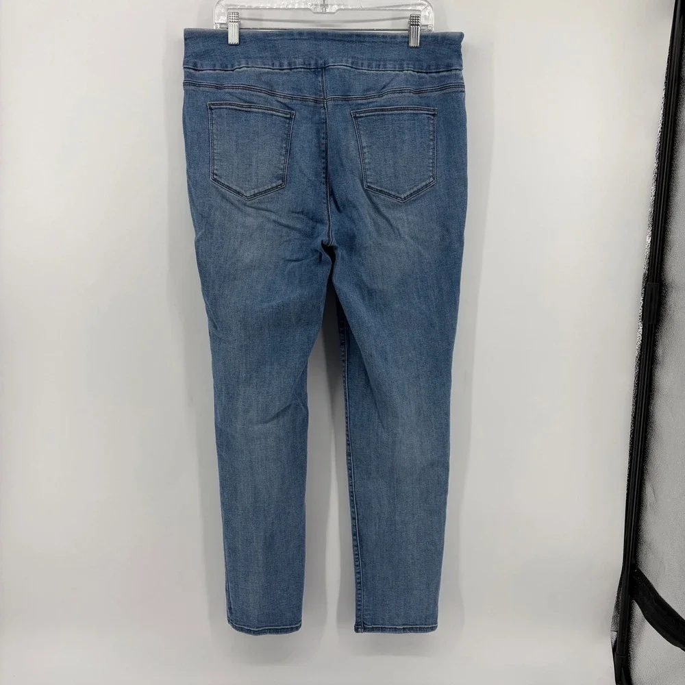 Chico's Womens Size 14‎ Blue Jeggings Pull On High Rise Stretch Denim Jeans